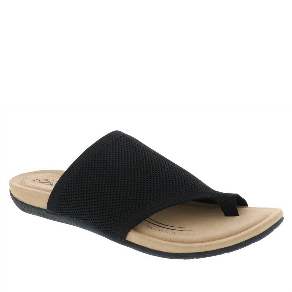 NEW BIZA women's lavish knit sandal in black